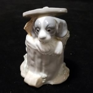 Puppy in a pail, figurine, EUC